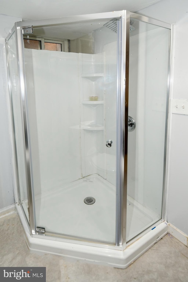 bathroom with walk in shower