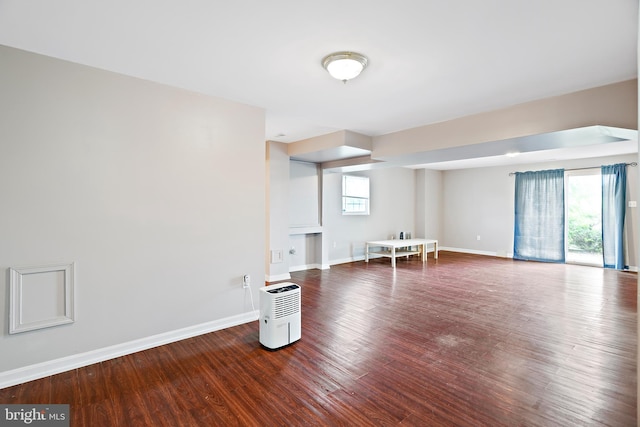 spare room featuring hardwood / wood-style floors