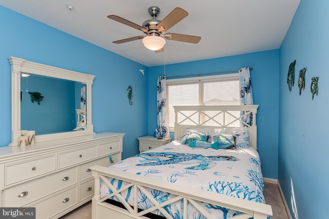 bedroom with ceiling fan