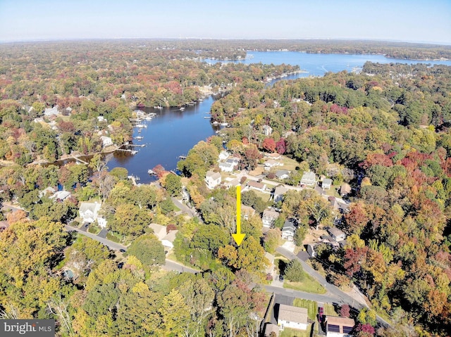 127 Shore Rd, Arnold, MD 21012 - aerial view of property and surrounding area with a forest and a large body of water