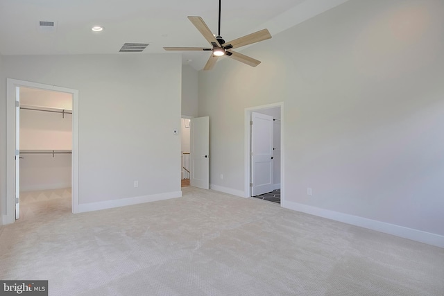 127 Shore Rd, Arnold, MD 21012 - unfurnished bedroom featuring carpet flooring, high vaulted ceiling, a spacious closet, baseboards, and a closet