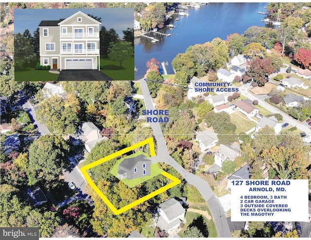 127 Shore Rd, Arnold, MD 21012 - map / location with property parcel outlined