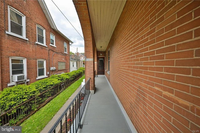 view of home's exterior with cooling unit