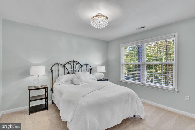 view of carpeted bedroom