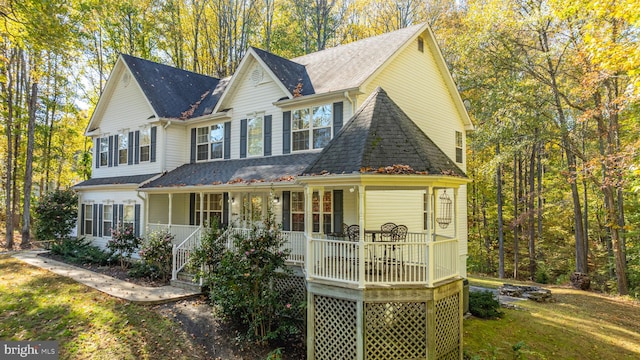 view of front of home featuring a porch