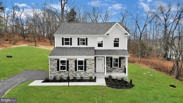 view of property with a front yard