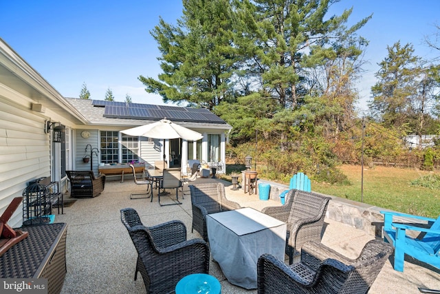 view of patio / terrace featuring an outdoor living space