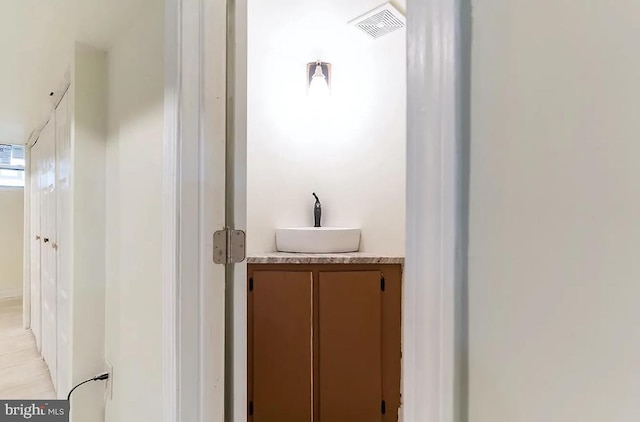 bathroom featuring vanity and tile patterned floors