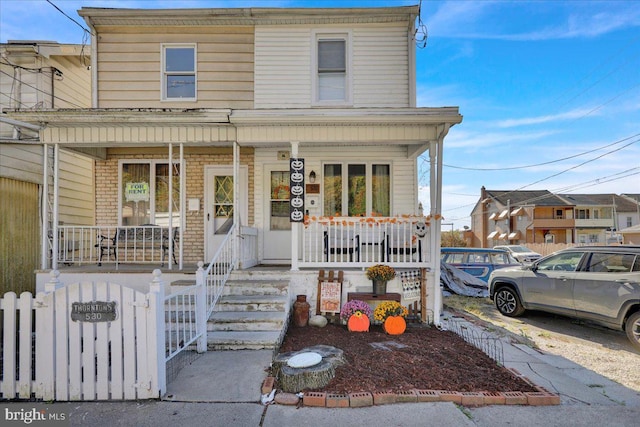 view of front of house featuring covered porch