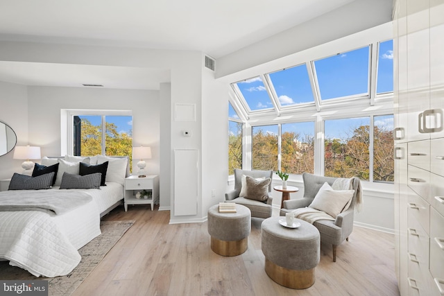 bedroom featuring light hardwood / wood-style floors