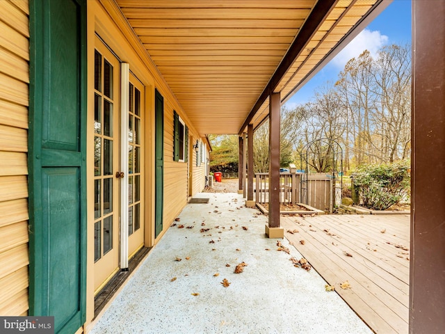 view of patio / terrace featuring a wooden deck