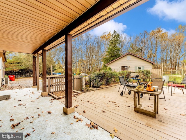 view of wooden terrace