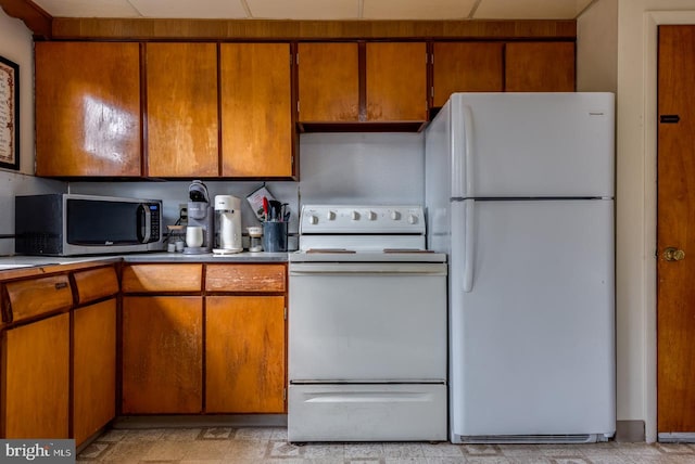 kitchen with white appliances