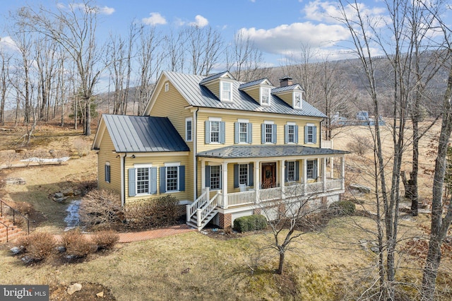 view of front of house with a porch