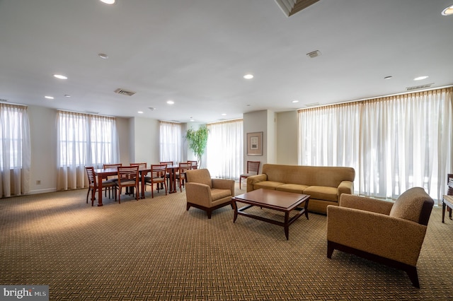 view of carpeted living room