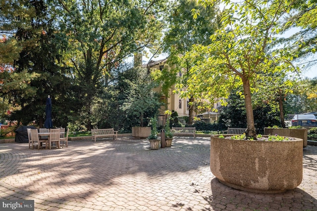 surrounding community with a patio area