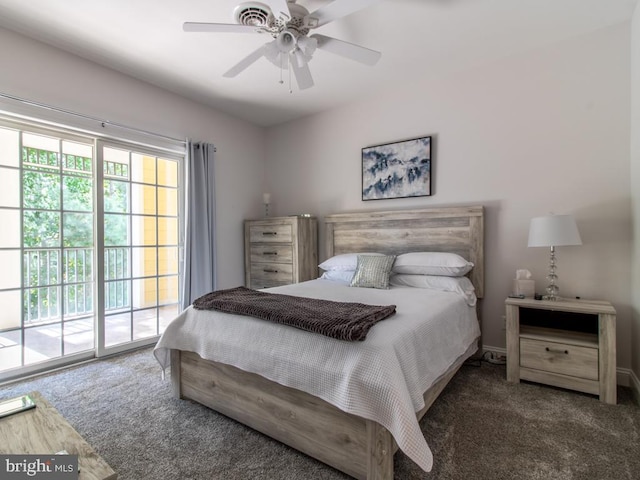 33579 Windswept Dr Unit 8404, Millsboro, DE 19966 - carpeted bedroom with access to exterior and a ceiling fan