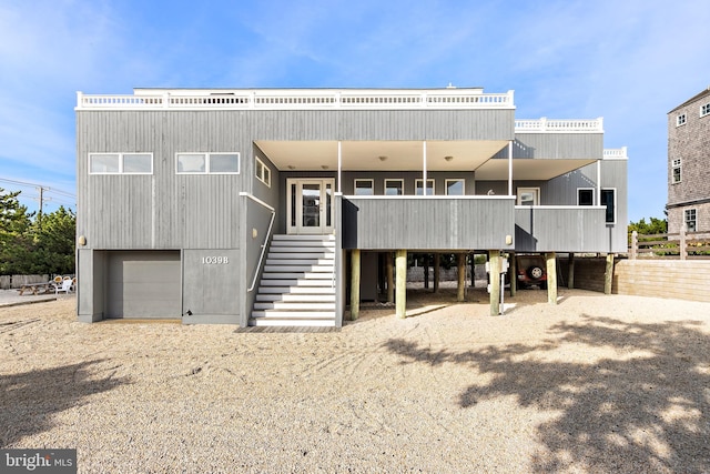 1039 Long Beach Blvd, Long Beach Township, NJ 08008 - back of property featuring stairs and a garage