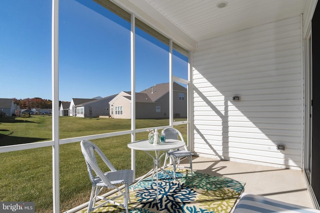 view of sunroom / solarium