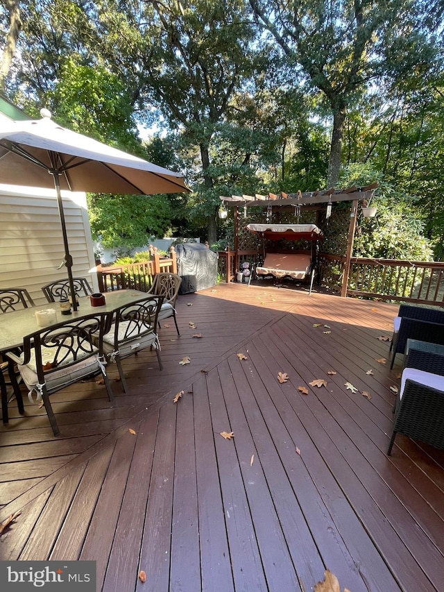 view of wooden terrace