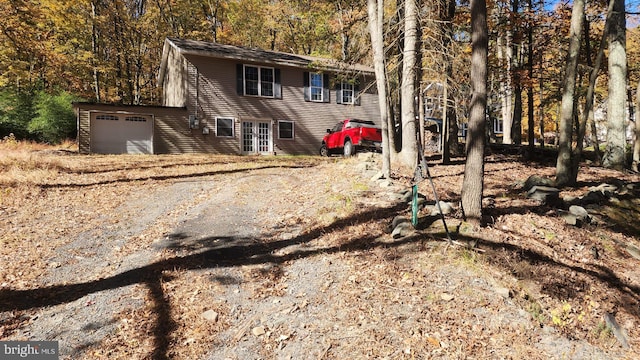 view of front of home featuring a garage