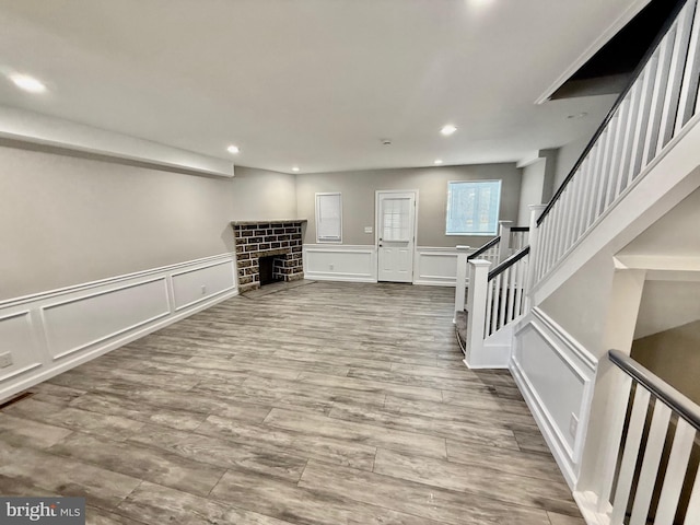 interior space featuring light hardwood / wood-style floors