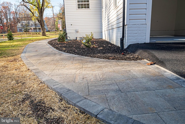 view of home's exterior featuring a patio area