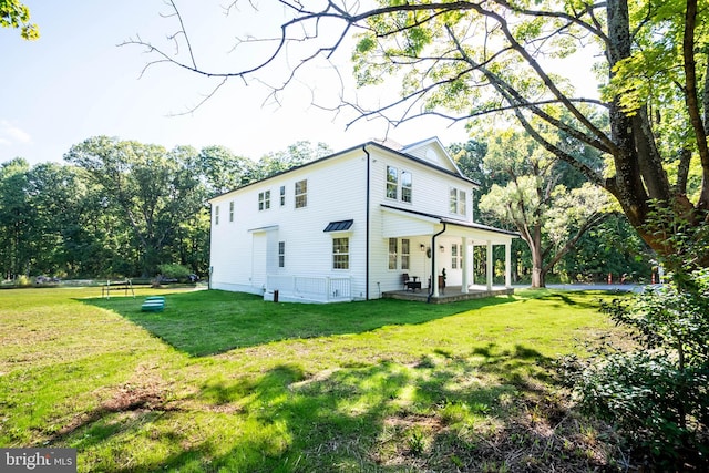 exterior space with a lawn