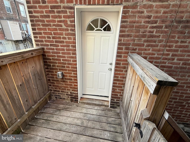 view of doorway to property