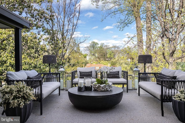 view of patio / terrace with an outdoor hangout area