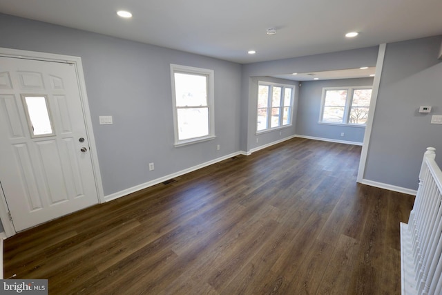 foyer featuring dark hardwood / wood-style flooring