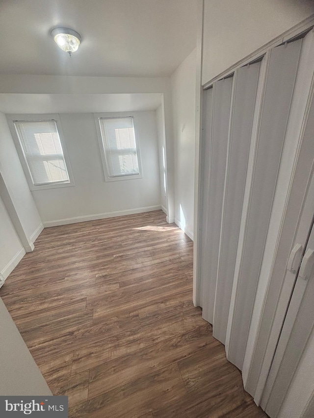 interior space featuring dark hardwood / wood-style floors