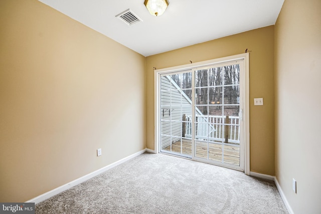 view of carpeted empty room