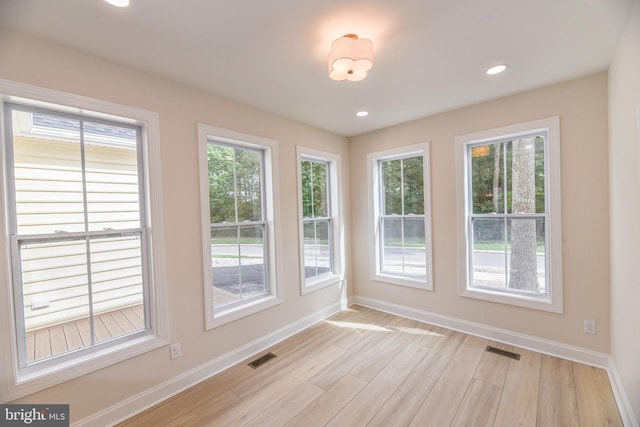 interior space featuring light hardwood / wood-style flooring