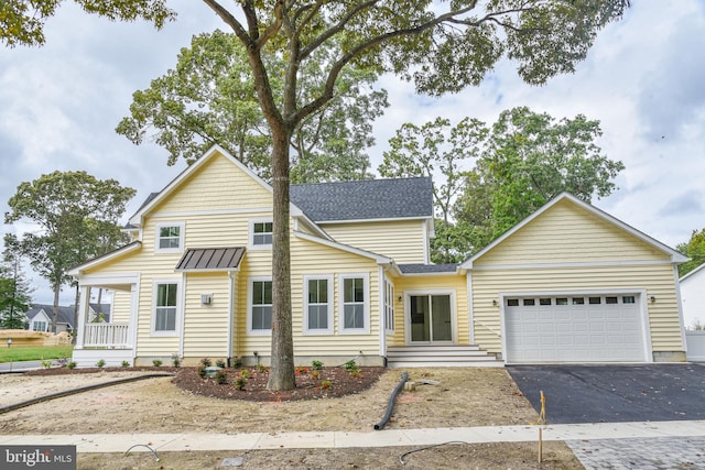 view of property featuring a garage