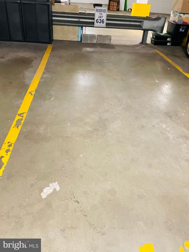 view of parking garage