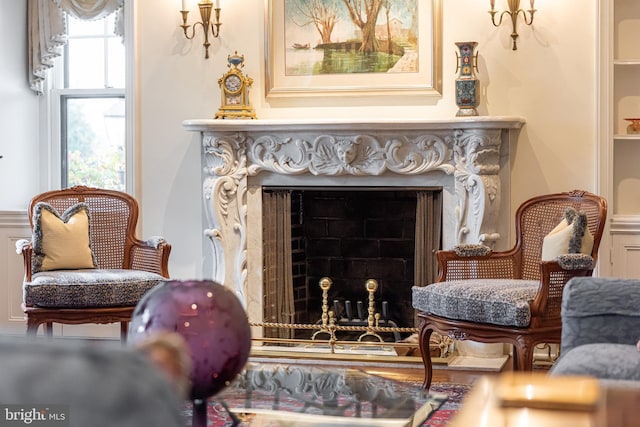 sitting room featuring plenty of natural light