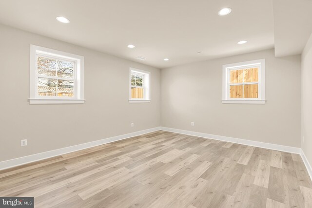 interior space with light wood-type flooring