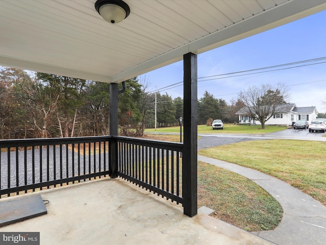 view of patio with a porch