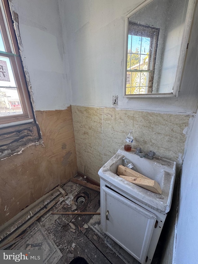 bathroom with sink and plenty of natural light