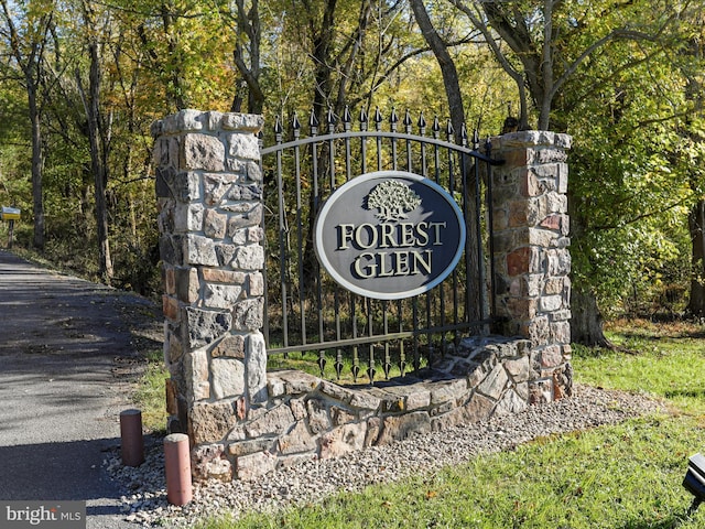 view of community sign