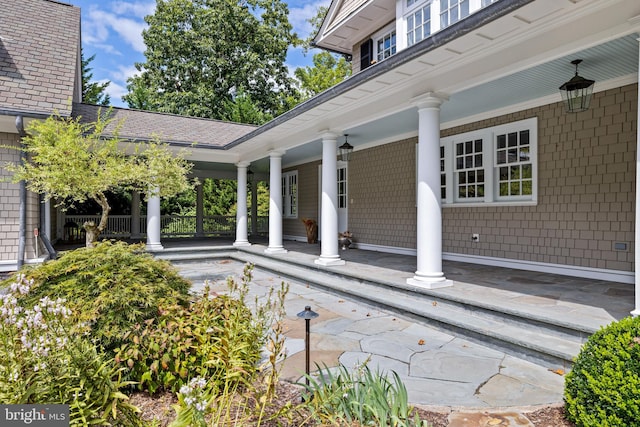 view of patio / terrace with covered porch