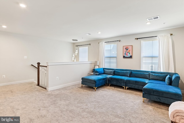 view of carpeted living room