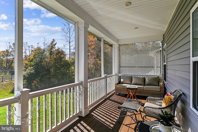 view of sunroom