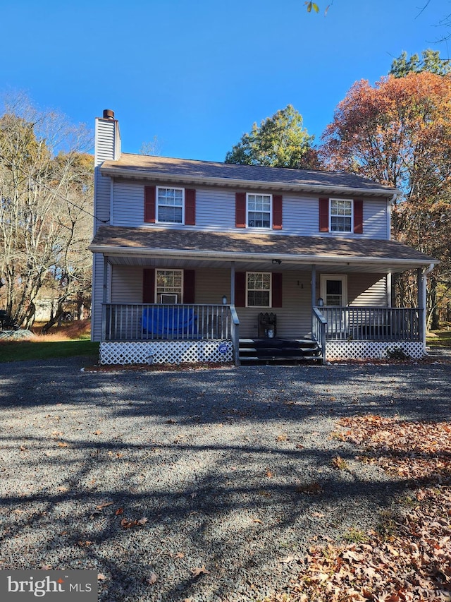 view of front of home with a porch