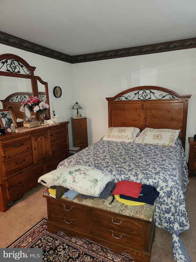 view of carpeted bedroom