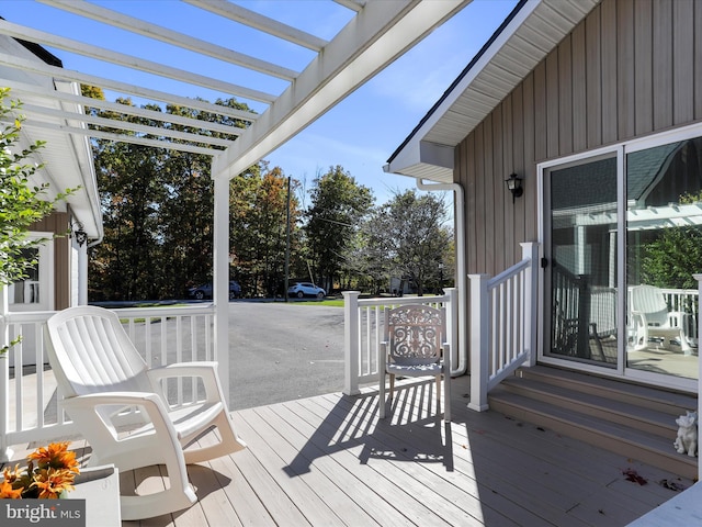 150 Depot Mills Dr, Gerrardstown, WV 25420 - wooden deck with a pergola