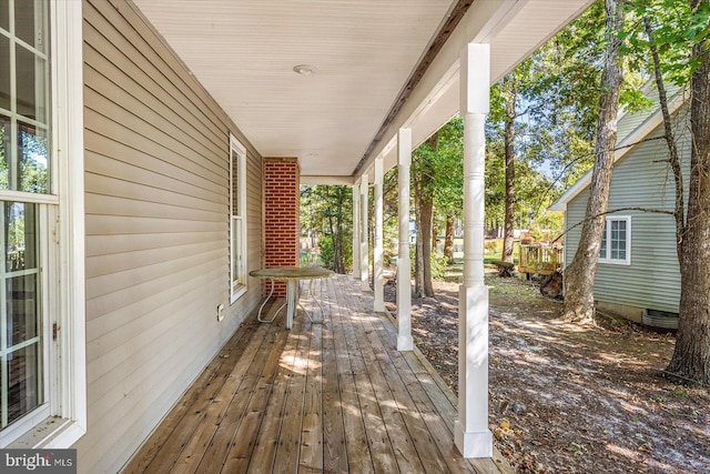 view of wooden deck