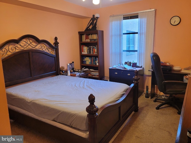 bedroom with carpet flooring