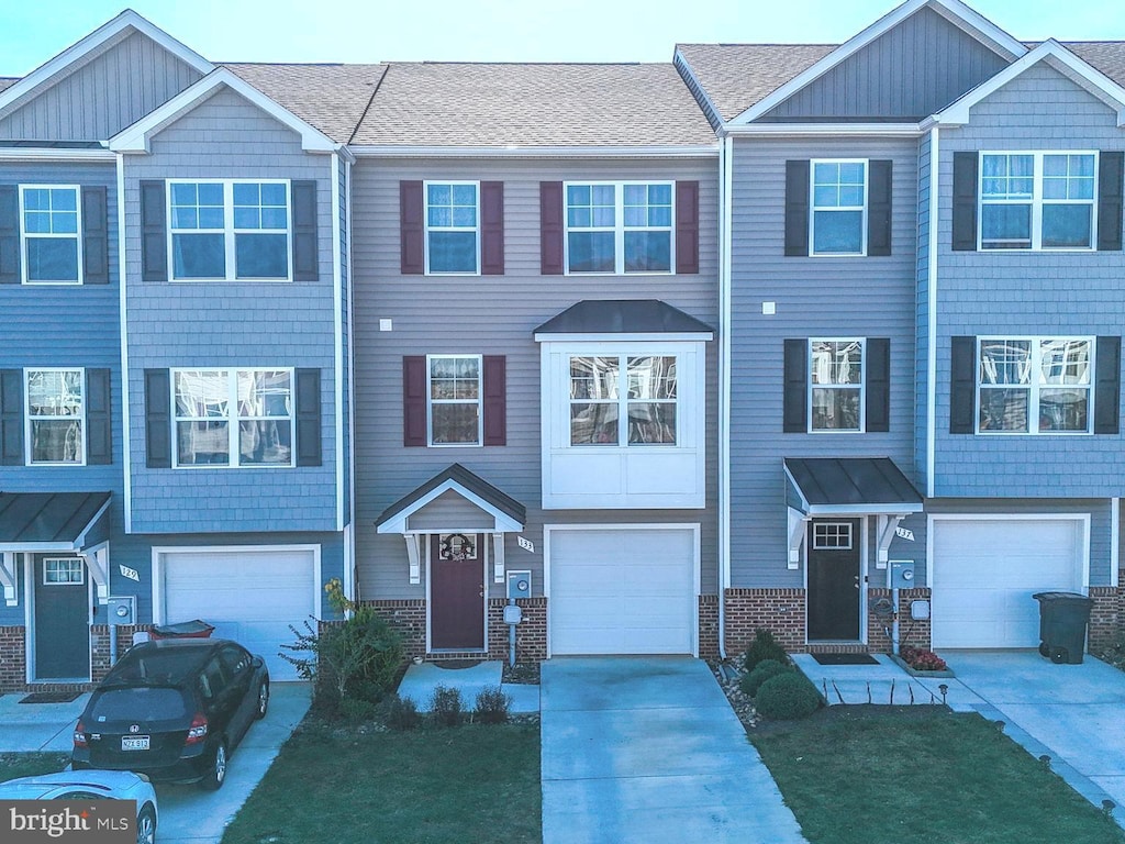 view of property with a garage